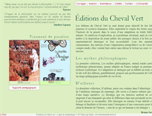 Tablet Screenshot of editionsduchevalvert.fr